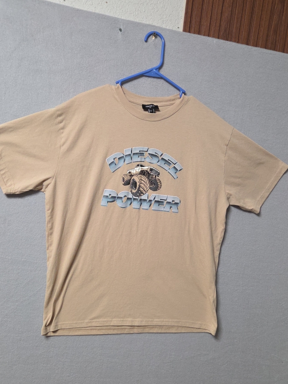 Men's Forever 21 Diesel Power Graphic Tee, Size L, Beige